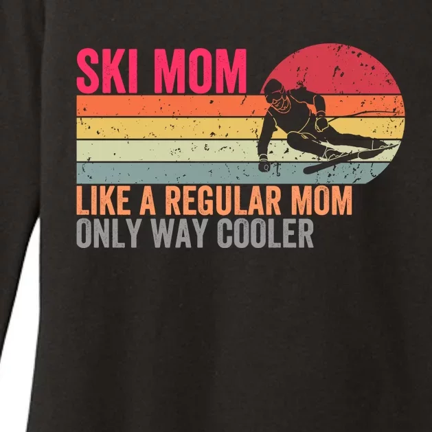 Ski Mom Funny Cute Winter Skiing Womens CVC Long Sleeve Shirt