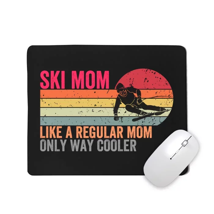 Ski Mom Funny Cute Winter Skiing Mousepad