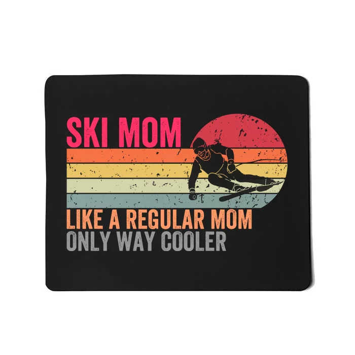 Ski Mom Funny Cute Winter Skiing Mousepad