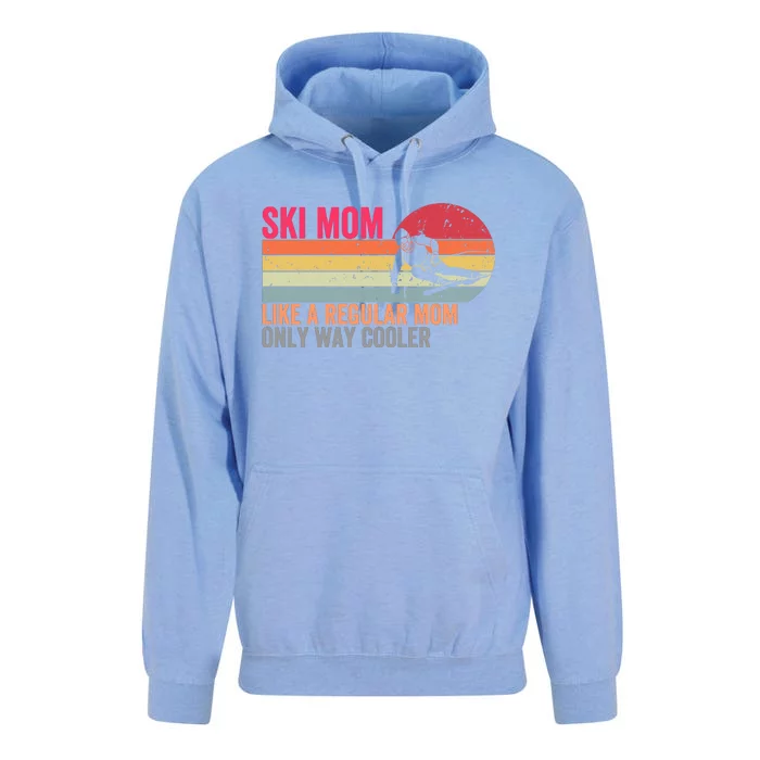 Ski Mom Funny Cute Winter Skiing Unisex Surf Hoodie