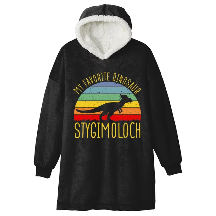 Stygimoloch My Favorite Dinosaur Dino Lover Hooded Wearable Blanket