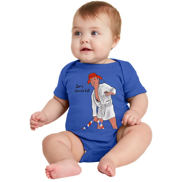 Sorry Merica's Full Funny Anti Trump Christmas Xmas Gift Baby Bodysuit