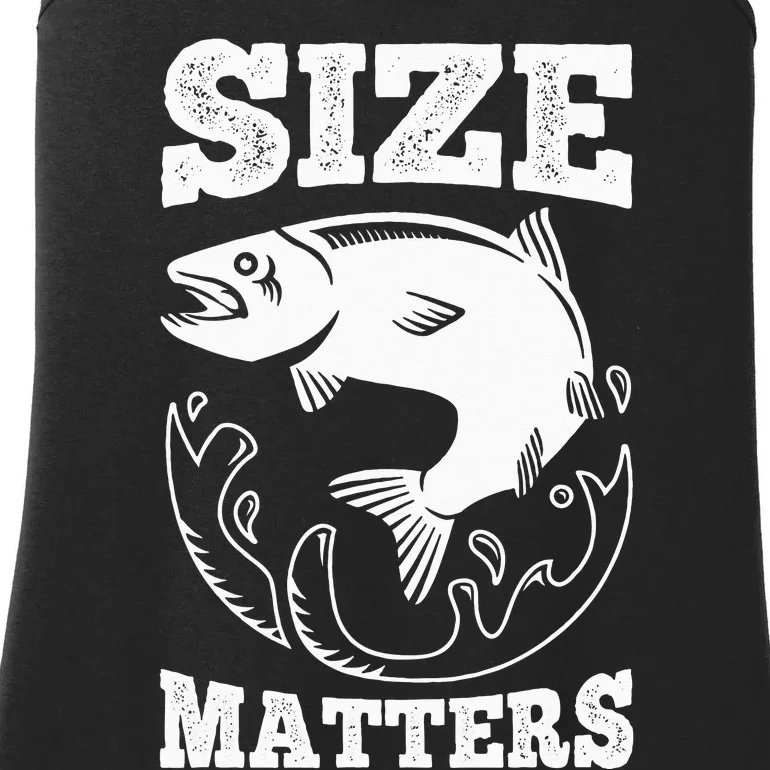 Size Matters Funny Fishing Fisherman Ladies Essential Tank