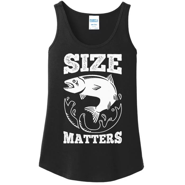 Size Matters Funny Fishing Fisherman Ladies Essential Tank