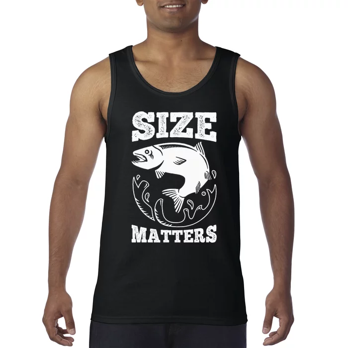 Size Matters Funny Fishing Fisherman Tank Top