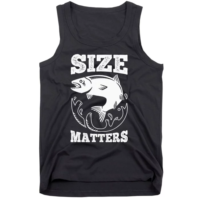 Size Matters Funny Fishing Fisherman Tank Top