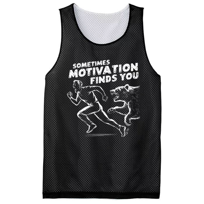 Sometimes Motivation Finds You Conversation Starter Mesh Reversible Basketball Jersey Tank