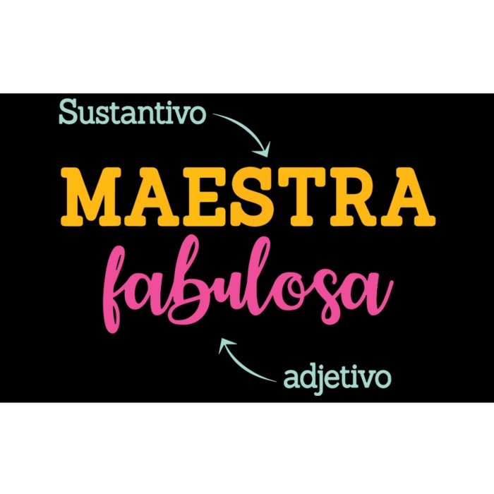 Sustantivo Maestra Fabulosa Adjetivo Spanish Teacher Bumper Sticker