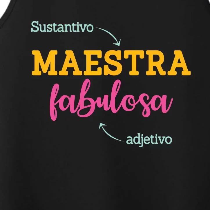 Sustantivo Maestra Fabulosa Adjetivo Spanish Teacher Performance Tank