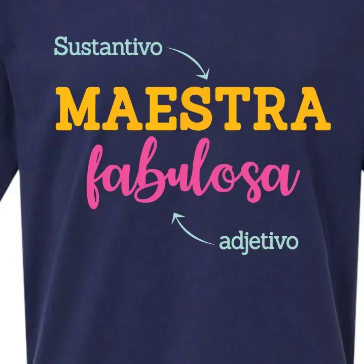 Sustantivo Maestra Fabulosa Adjetivo Spanish Teacher Sueded Cloud Jersey T-Shirt