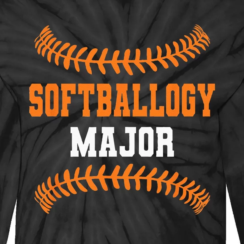 Softballogy Major Funny Fastpitch Tie-Dye Long Sleeve Shirt