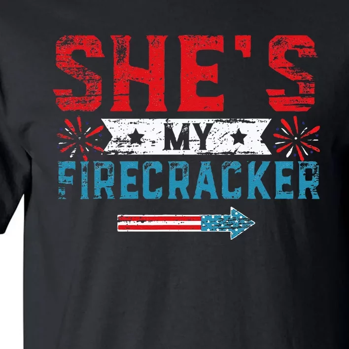 Shes My Firecracker His And Hers 4th July Matching Couples Tall T-Shirt