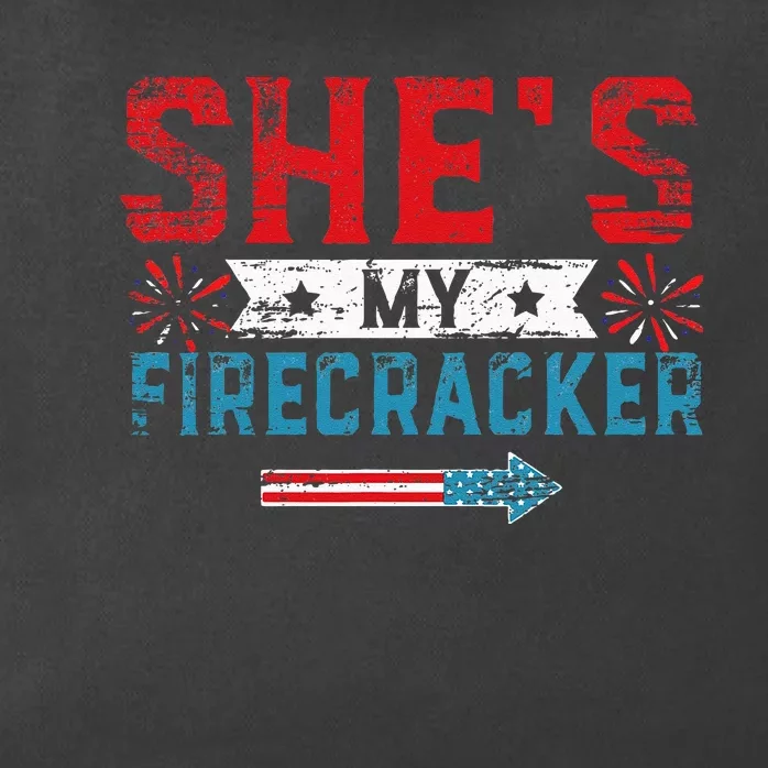 Shes My Firecracker His And Hers 4th July Matching Couples Zip Tote Bag