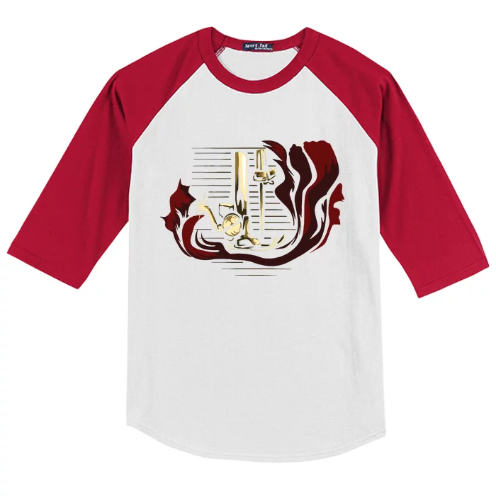 Sewing Machine Funny Kids Colorblock Raglan Jersey