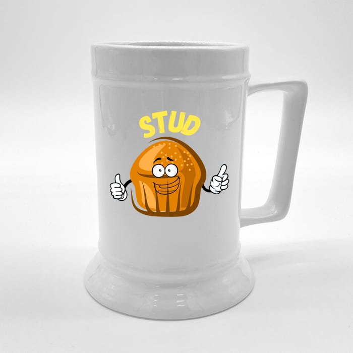 Stud Muffin Funny Christmas Cool Gift Front & Back Beer Stein