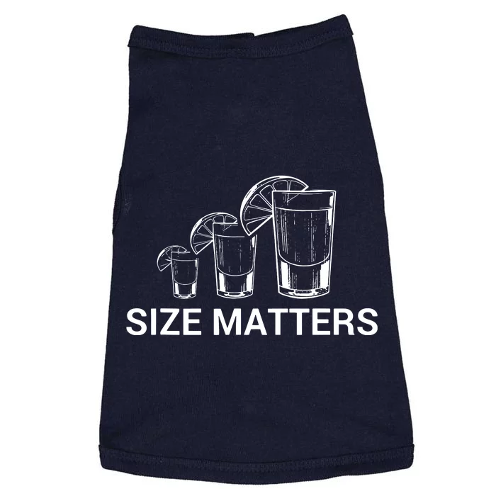 Size Matters Funny Salt Lime Tacos Tequila Doggie Tank