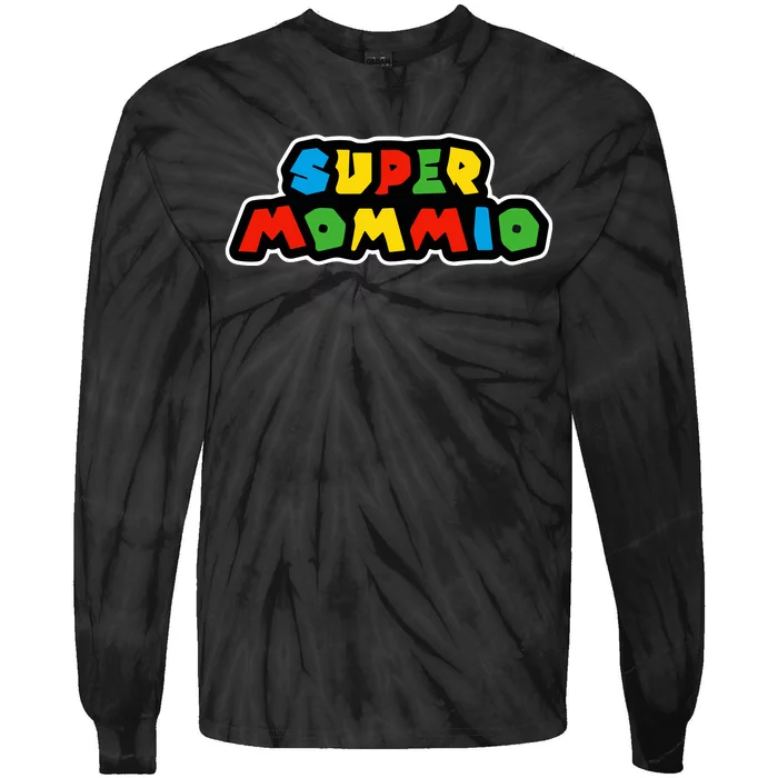 Super Mommio Funny Nerdy Mommy Mother Tie-Dye Long Sleeve Shirt