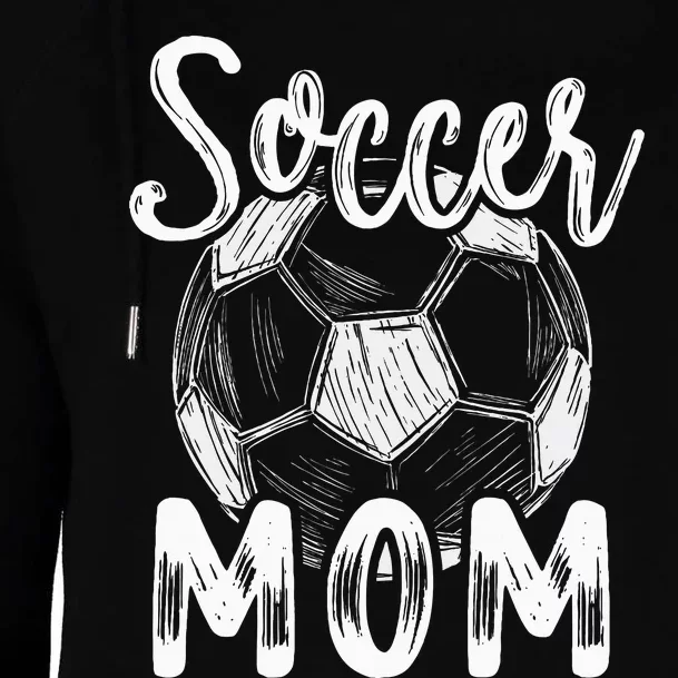 Soccer Mom For Women Family Matching Team Player Soccer Ball Womens Funnel Neck Pullover Hood