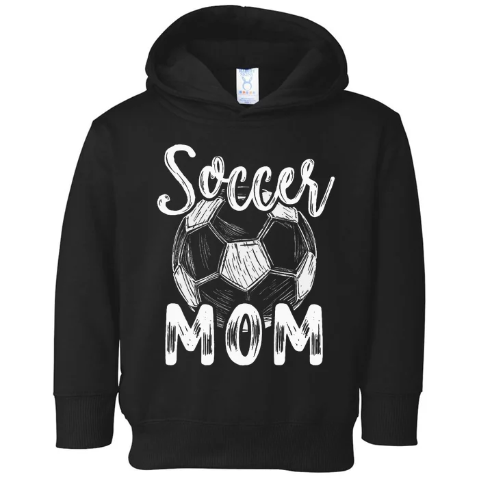 Soccer Mom For Women Family Matching Team Player Soccer Ball Toddler Hoodie