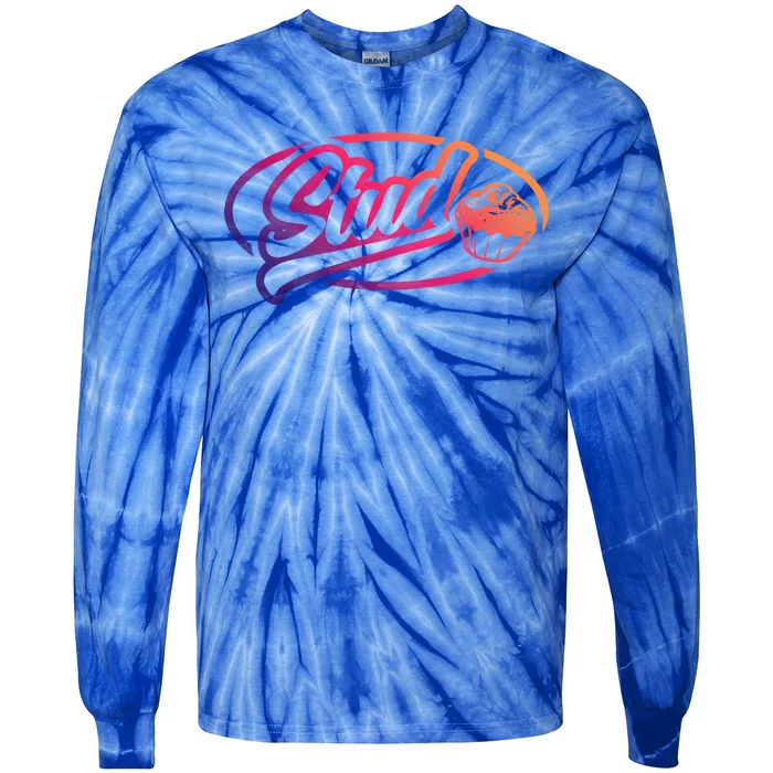 Stud Muffin Funny Vintage Style Fitness Cute Gift Tie-Dye Long Sleeve Shirt