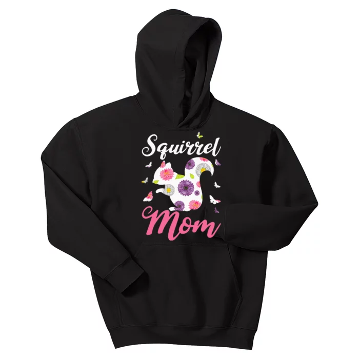 Squirrel Mom Funny Zoo Keeper Wo Gift Vintage Squirrel Kids Hoodie