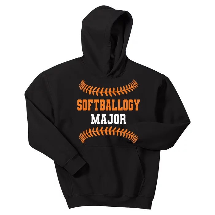 Softballogy Major Funny Fastpitch Kids Hoodie