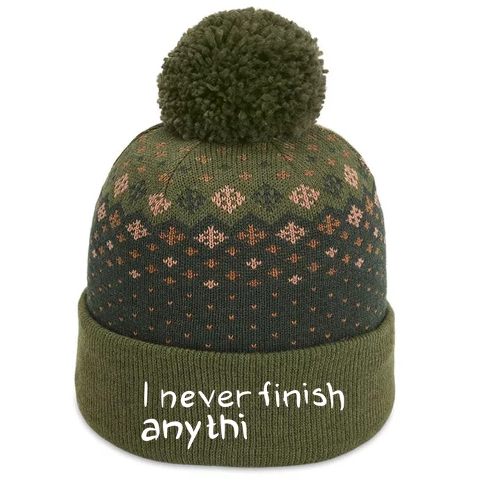 Sarcastic Motivational Gift The Baniff Cuffed Pom Beanie