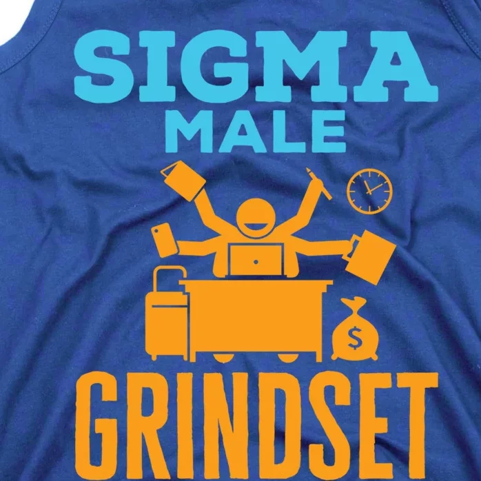 Sigma Male Grindset Funny Meme Hustle Business Culture Funny Gift Tank Top