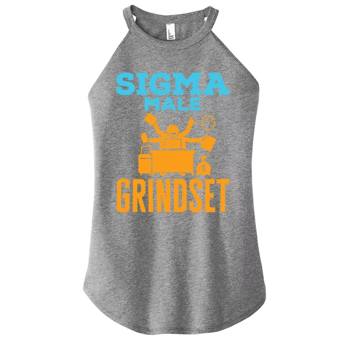 Sigma Male Grindset Funny Meme Hustle Business Culture Funny Gift Women’s Perfect Tri Rocker Tank