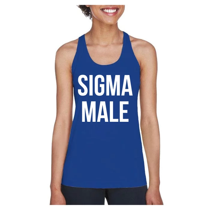 Sigma Male Grindset Meme Gift Women's Racerback Tank