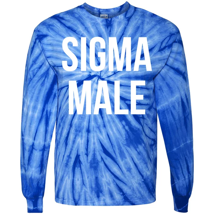 Sigma Male Grindset Meme Gift Tie-Dye Long Sleeve Shirt