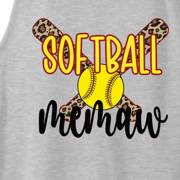 Softball Memaw Grandma Softball Player Memaw Cute Gift Ladies Tri-Blend Wicking Tank