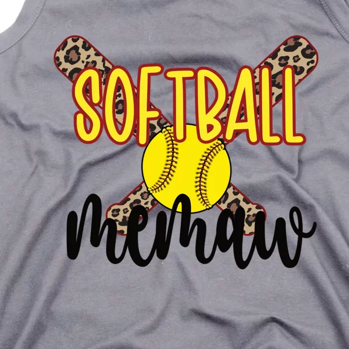 Softball Memaw Grandma Softball Player Memaw Cute Gift Tank Top