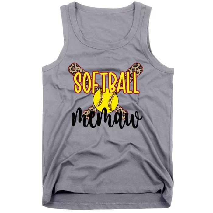 Softball Memaw Grandma Softball Player Memaw Cute Gift Tank Top