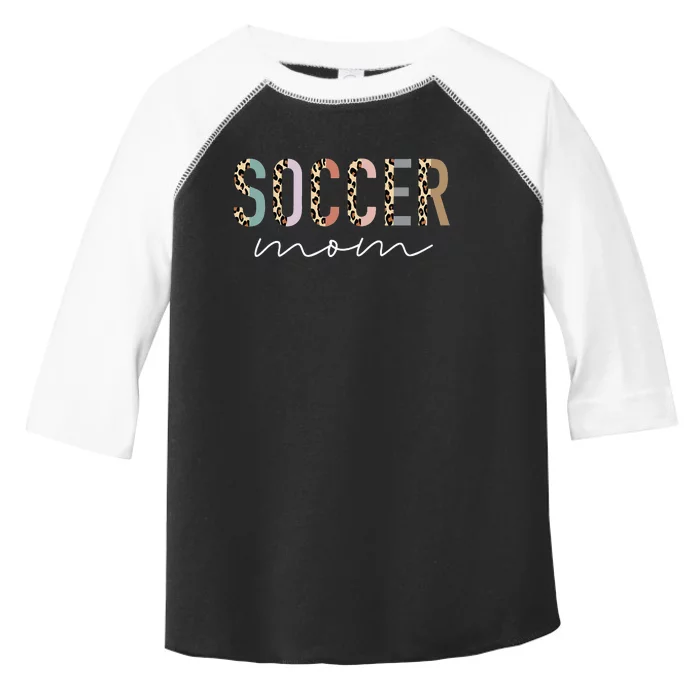 Soccer Mom Gifts Leopard Print Soccer Mama Mother's Day Toddler Fine Jersey T-Shirt