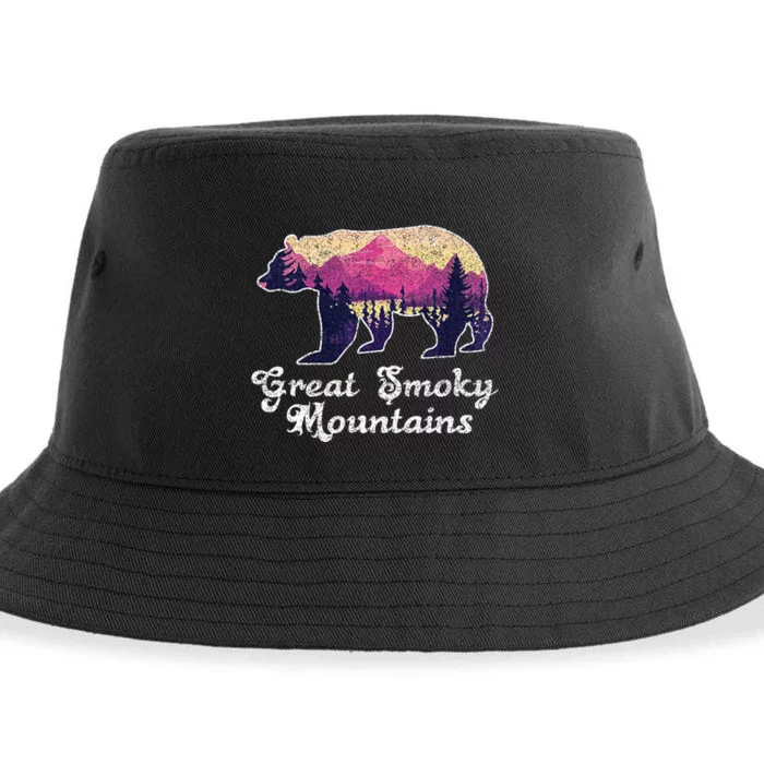 Smoky Mountains Gatlinburg Tennessee Souvenirs Sustainable Bucket Hat