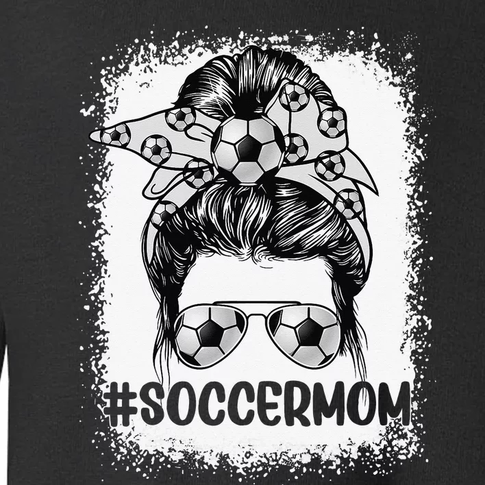 Soccer Mom Glasses Messy Bun Cute Mother's Day Toddler Sweatshirt