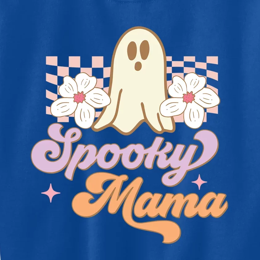 Spooky Mama Groovy Halloween Costume Gift Kids Sweatshirt