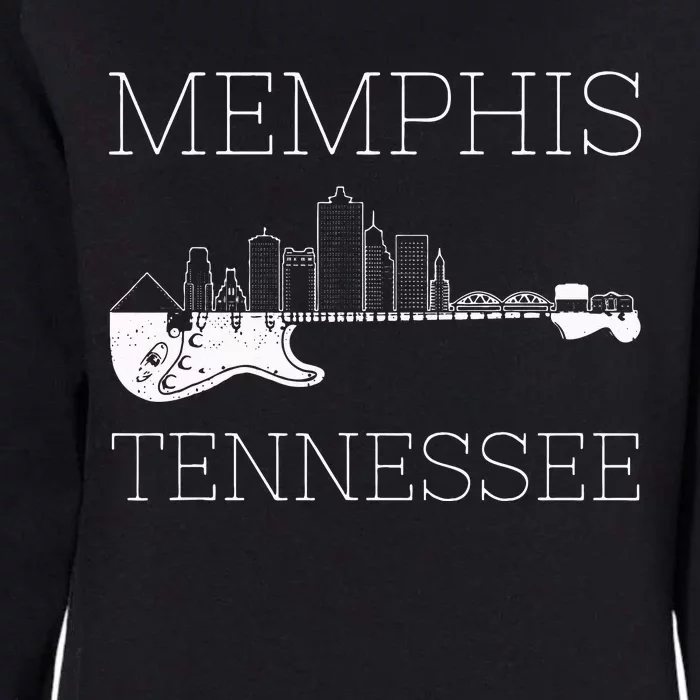 Souvenir Memphis Guitar Music Tennessee Memphis Womens California Wash Sweatshirt