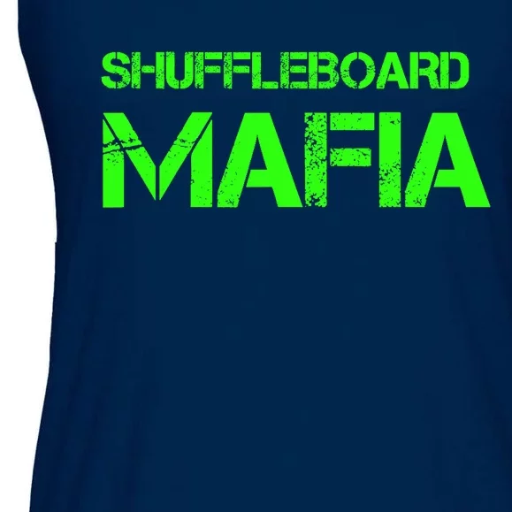 Shuffleboard Mafia Green Ladies Essential Flowy Tank