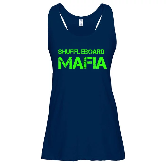 Shuffleboard Mafia Green Ladies Essential Flowy Tank