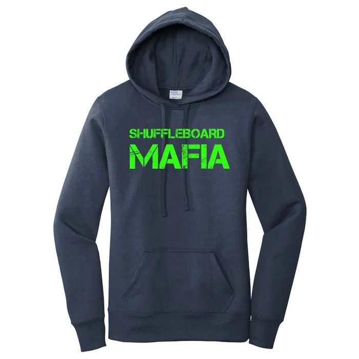 Shuffleboard Mafia Green Women's Pullover Hoodie