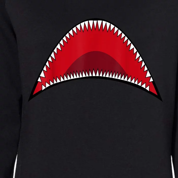 Shark Mouth Graphic Womens California Wash Sweatshirt