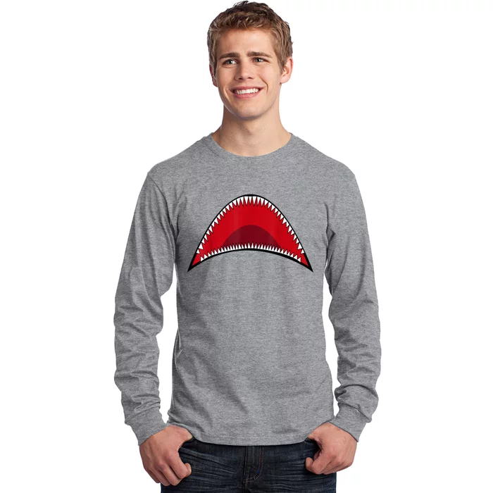 Shark Mouth Graphic Long Sleeve Shirt