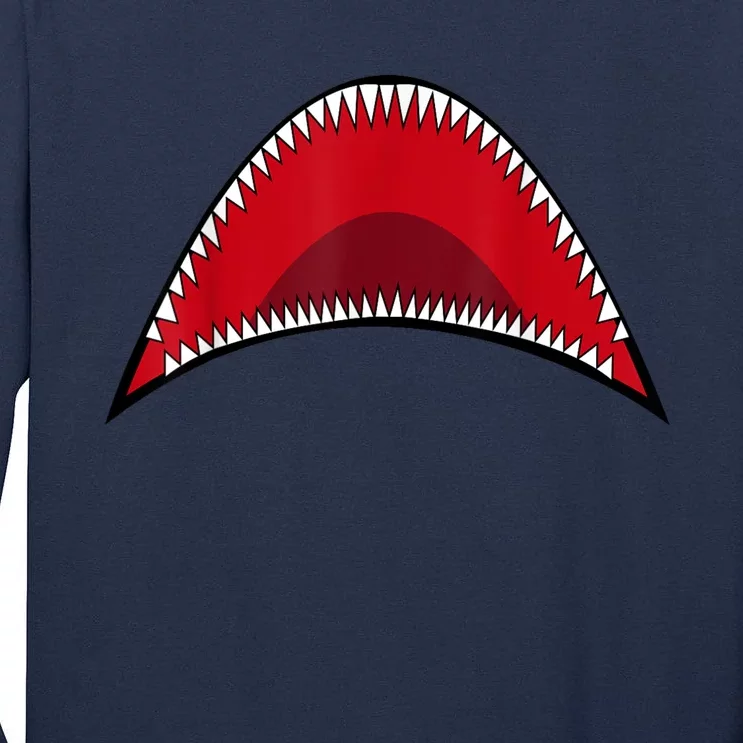 Shark Mouth Graphic Tall Long Sleeve T-Shirt