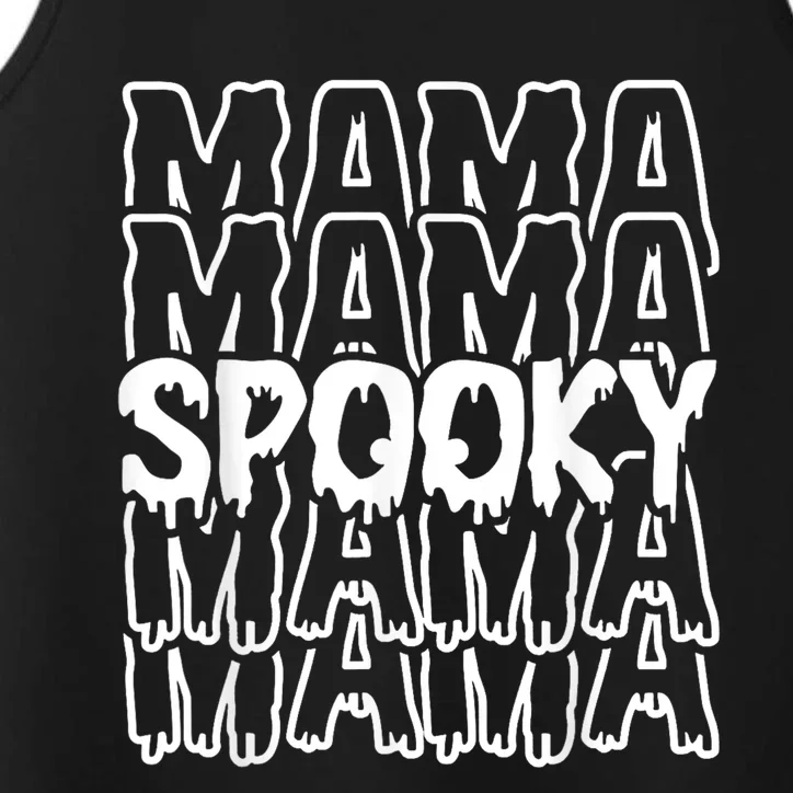 Spooky Mama Ghost Halloween Groovy Retro Trick Or Treat Performance Tank