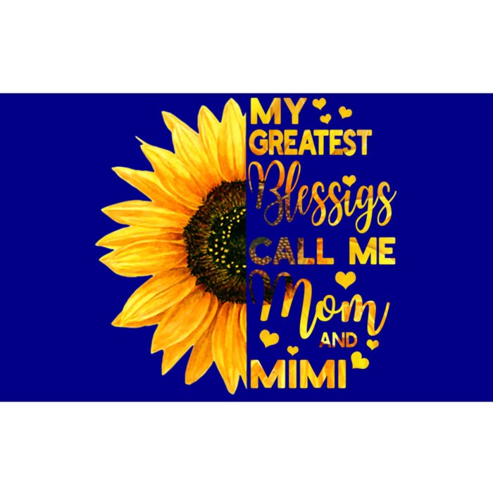 Sunflower My Greatest Blessings Call Me Mom And Mimi Family Gift Bumper Sticker