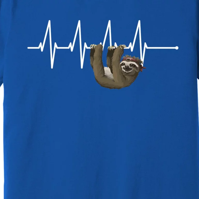 Sloth Meaningful Gift Heartbeat Sloth Great Gift Meaningful Gift Premium T-Shirt