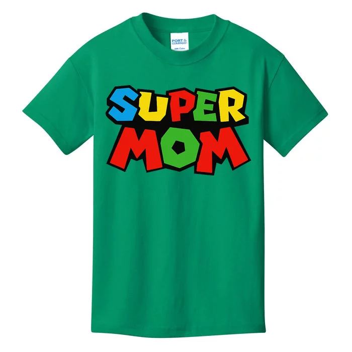 Super Mom Gamer Mothers Day Design Kids T-Shirt