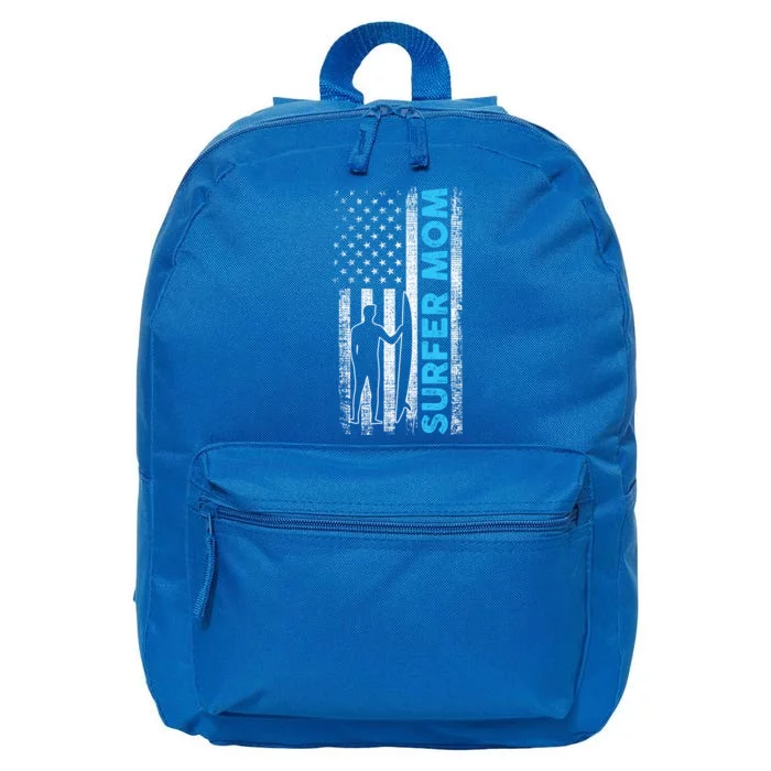 Surfing Mom Gift 16 in Basic Backpack